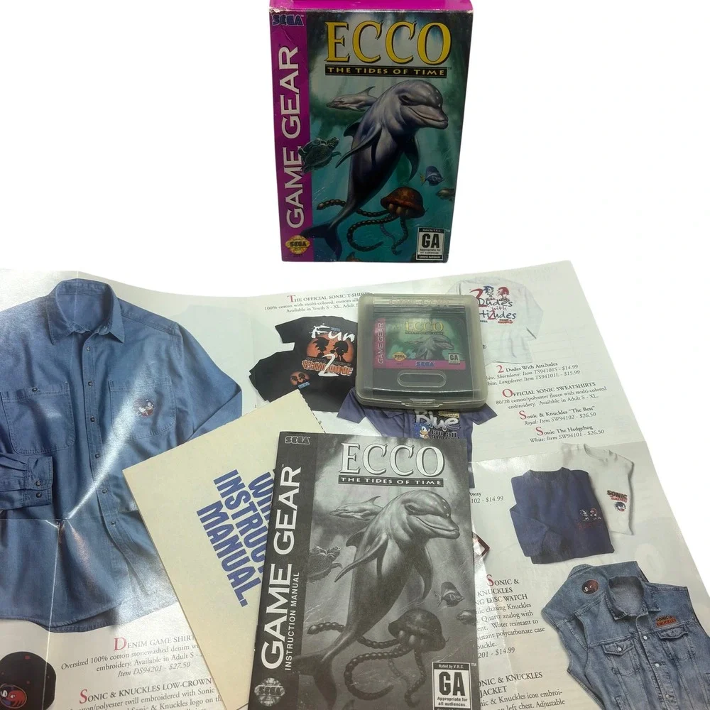 CIB Video Game Sega Game Gear Ecco The Tides Of Time